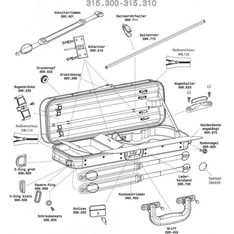 GEWA 396235 Futerał skrzypcowy Cambridge - 1