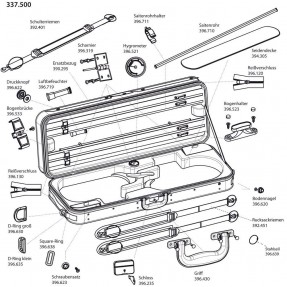 GEWA 390295 Futerał skrzypcowy podwójny JAEGER Prestige - 1