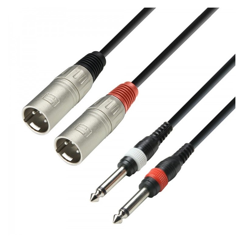 Adam Hall K3TMP0300 - kabel 2x XLR M - 2x Jack M, 3m