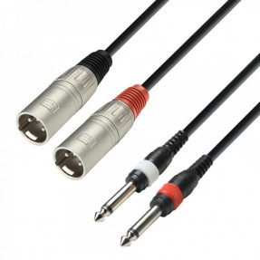 Adam Hall K3TMP0600 - kabel 2x XLR M - 2x Jack M, 6m