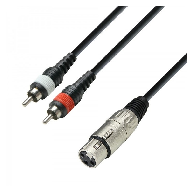 Adam Hall K3YFCC0300 - kabel XLR F - 2 x RCA M, 3m