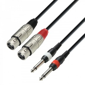 Adam Hall K3TFP0300 - kabel 2x XLR F - 2x Jack M, 3m