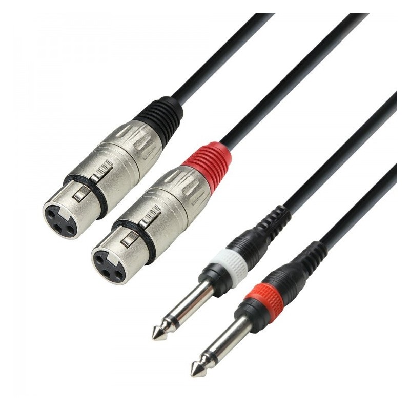 Adam Hall K3TFP0600 - kabel 2x XLR F - 2x Jack M, 6m