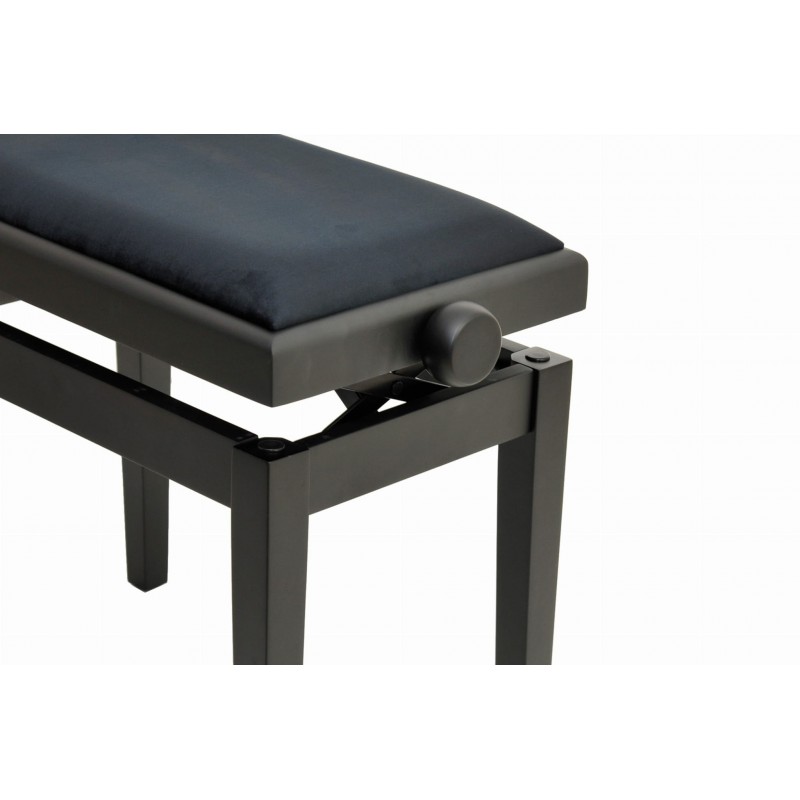AMBRA PB-2 Mat Black - drewniana ława do pianina - 4