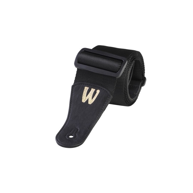 Warwick Nylon Bass Strap - Black, Gold Embossing pasek basowy - 1