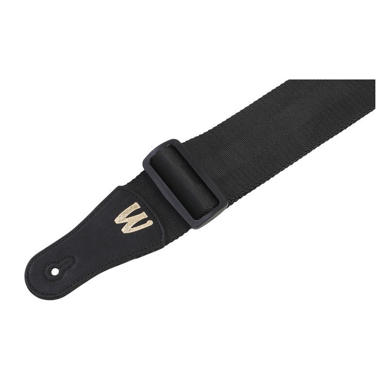 Warwick Nylon Bass Strap - Black, Gold Embossing pasek basowy - 3