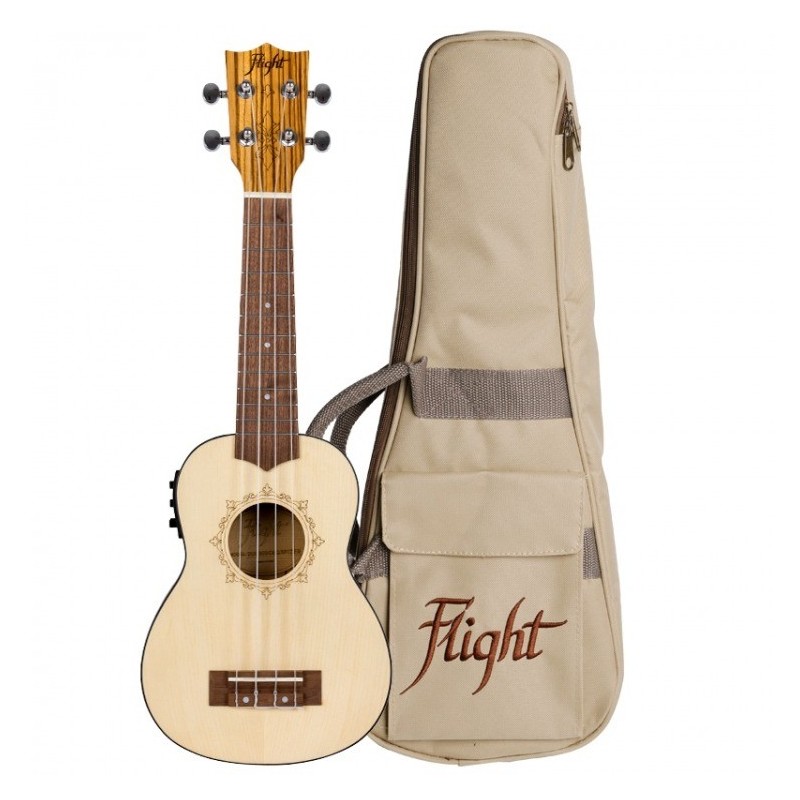 FLIGHT DUS320CEQ SPslsZEB - ukulele sopranowe z pokrowcem