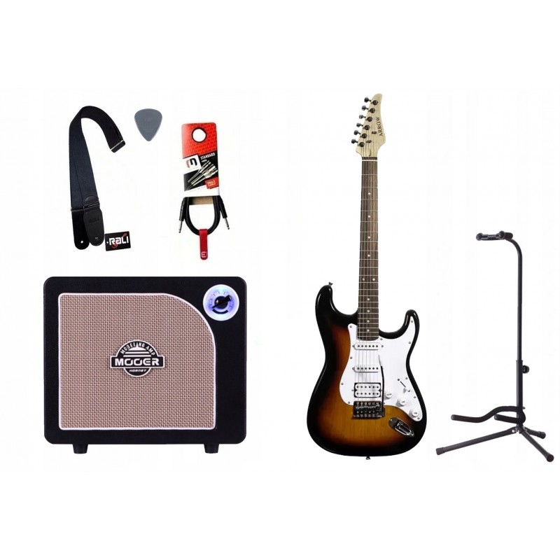 Gitara elektryczna + wzmacniacz 15W zestaw 1250 - 1