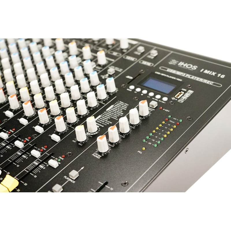 IHOS I MIX 16 - mikser audio, 14 wejść mono + 2 wejścia stereo - 5