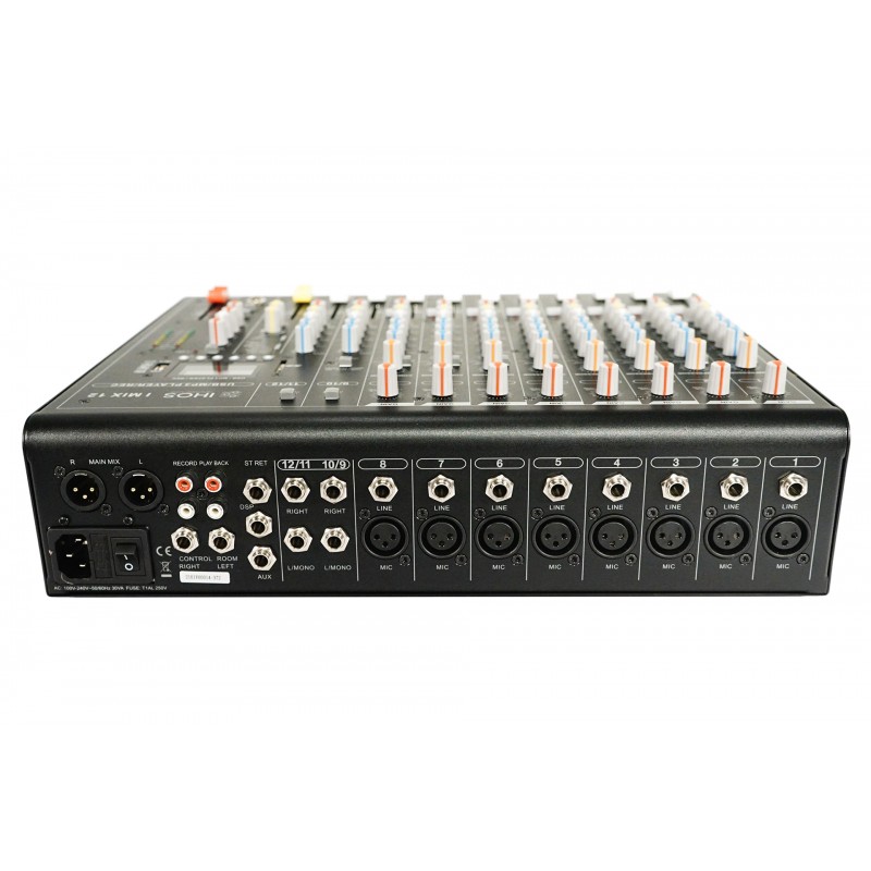 IHOS I MIX 12 - mikser audio, 8 wejść mono + 2 wejścia stereo - 3