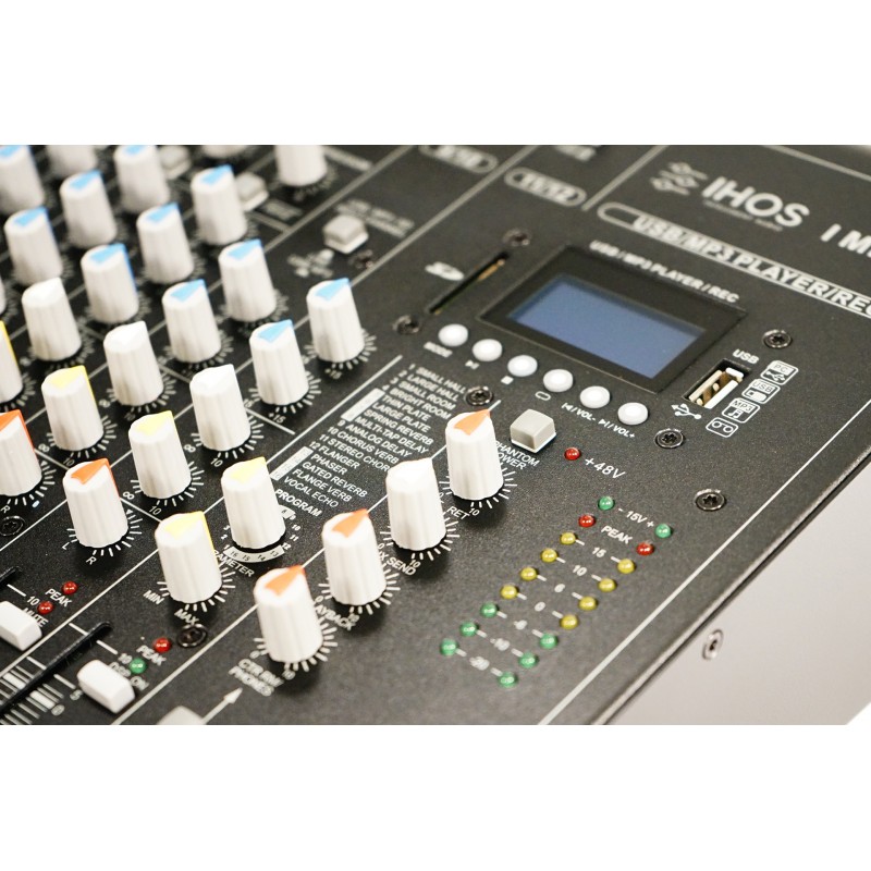 IHOS I MIX 12 - mikser audio, 8 wejść mono + 2 wejścia stereo - 5