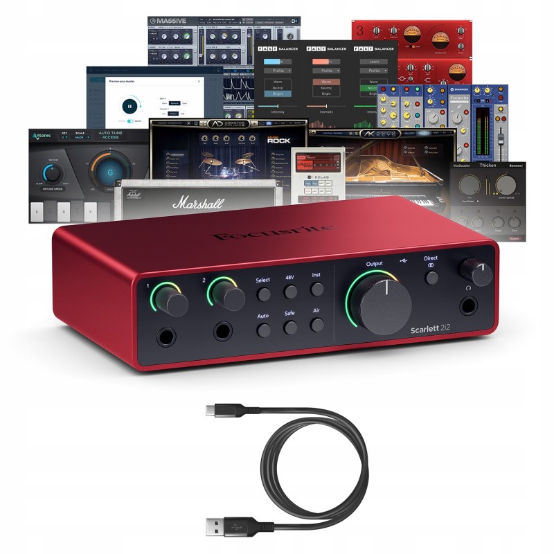 Focusrite Scarlett 2i2 4th Gen - Interfejs audio USB - 1