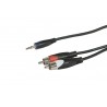 IHOS IC-MIJ2RCA - kabel audio, 3,5mm jack stereo do 2x RCA, 3m - 2