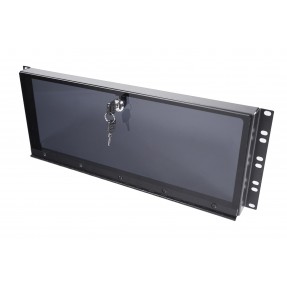 IHOS IRack Plexi 4U - panel rack 4U z zamkiem na klucz - 1