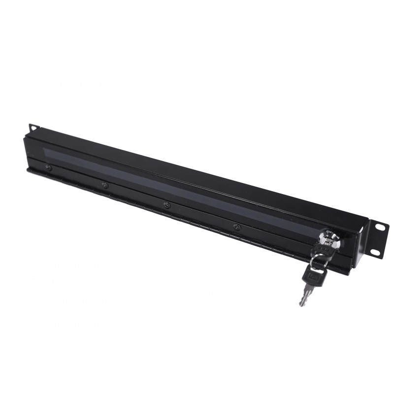 IHOS IRack Plexi 1U - panel rack 1U z zamkiem na klucz - 1