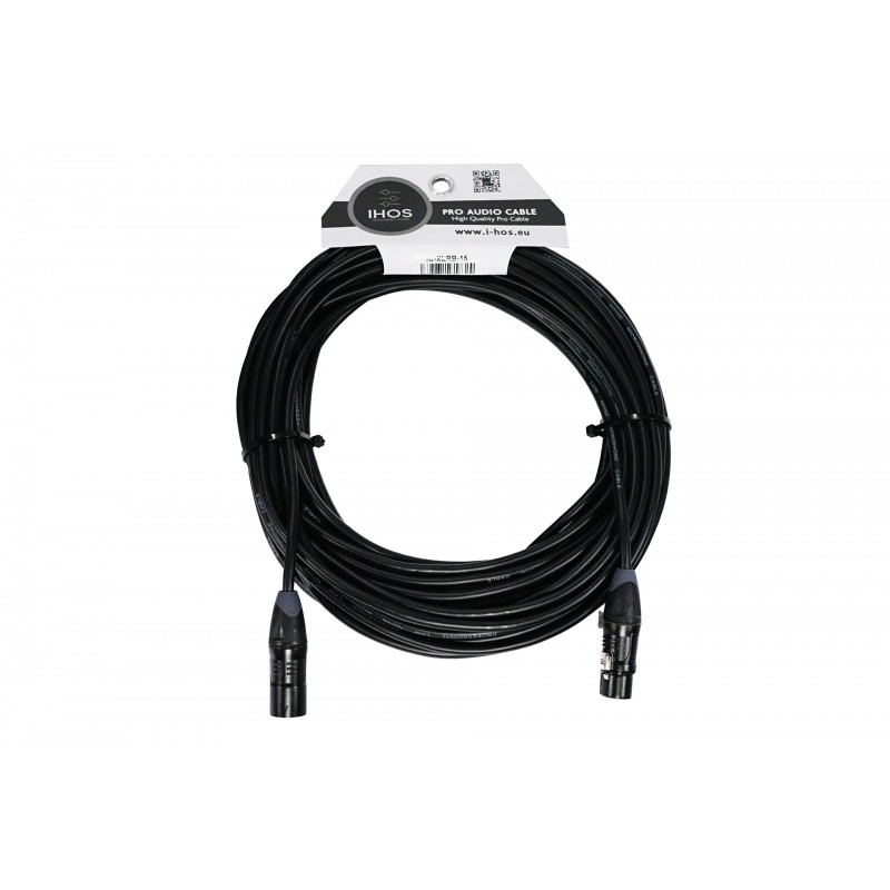 IHOS IC-XLRB-15 - kabel mikrofonowy, XLR męski na XLR żeński, 15m - 1