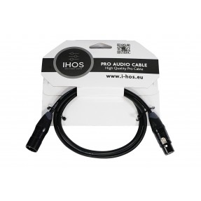 IHOS IC-XLRB-1 - kabel mikrofonowy, XLR męski na XLR żeński, 1m - 1