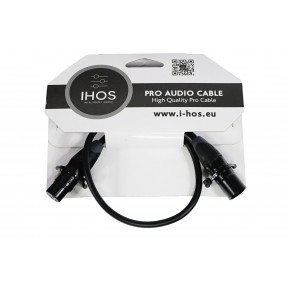 IHOS IC-XLRB-0.5 - kabel mikrofonowy, XLR męski na XLR żeński, 0,5m - 1