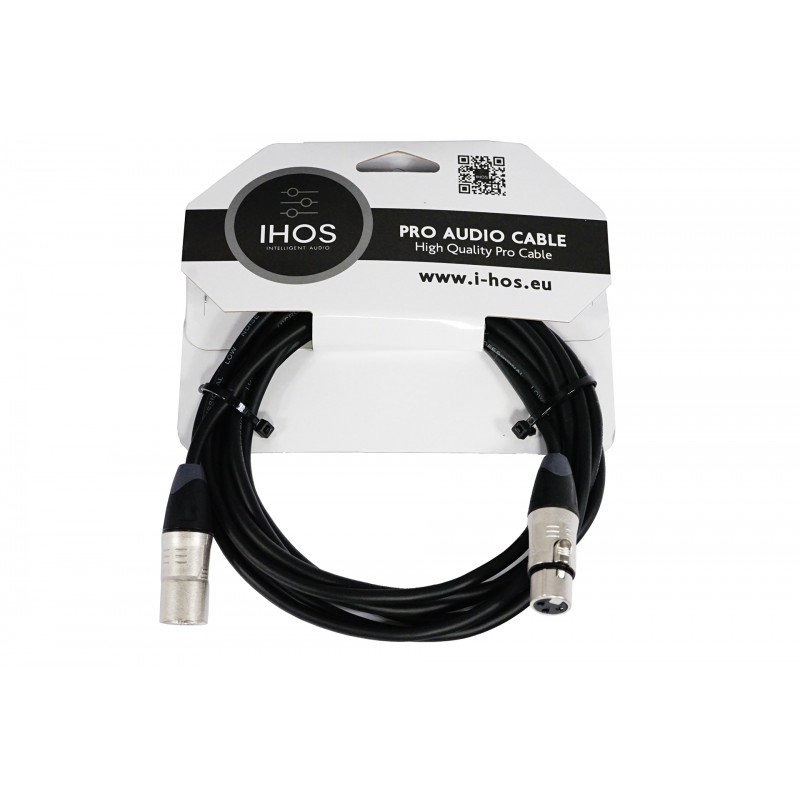 IHOS IC-XLRS-3 - kabel mikrofonowy, XLR męski na XLR żeński, 3m - 1