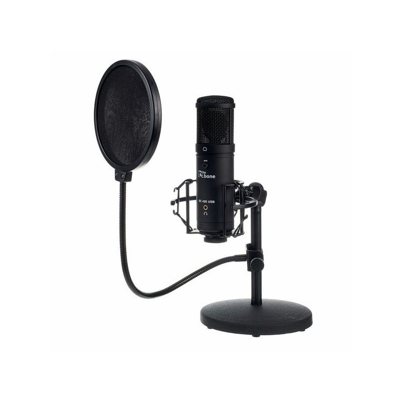 the t.bone SC 420 USB Desktop-Set - Mikrofon USB ze statywem, zestaw - 1