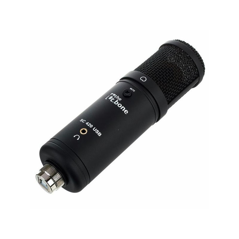 the t.bone SC 420 USB Desktop-Set - Mikrofon USB ze statywem, zestaw - 4