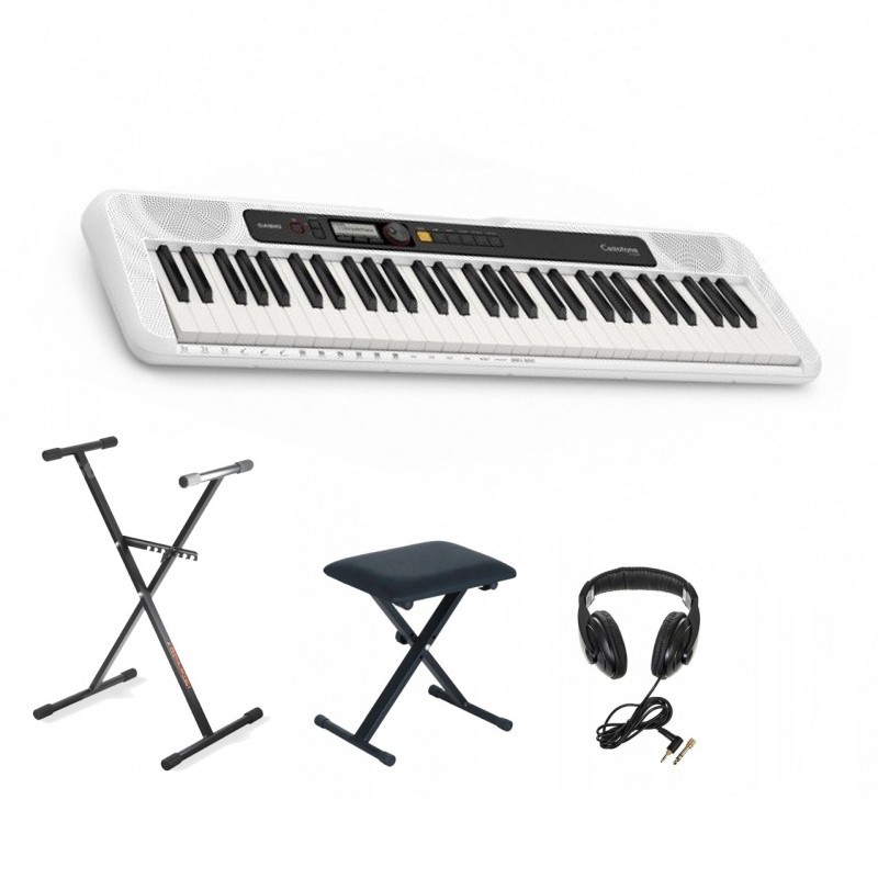 Keyboard Casio CT-S200WE  + statyw + ława + słuchawki - 1