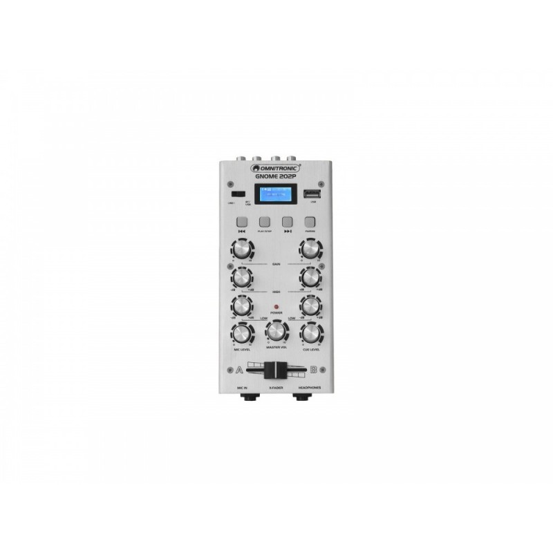 OMNITRONIC GNOME-202P Silver - mikser Dj z Bluetooth