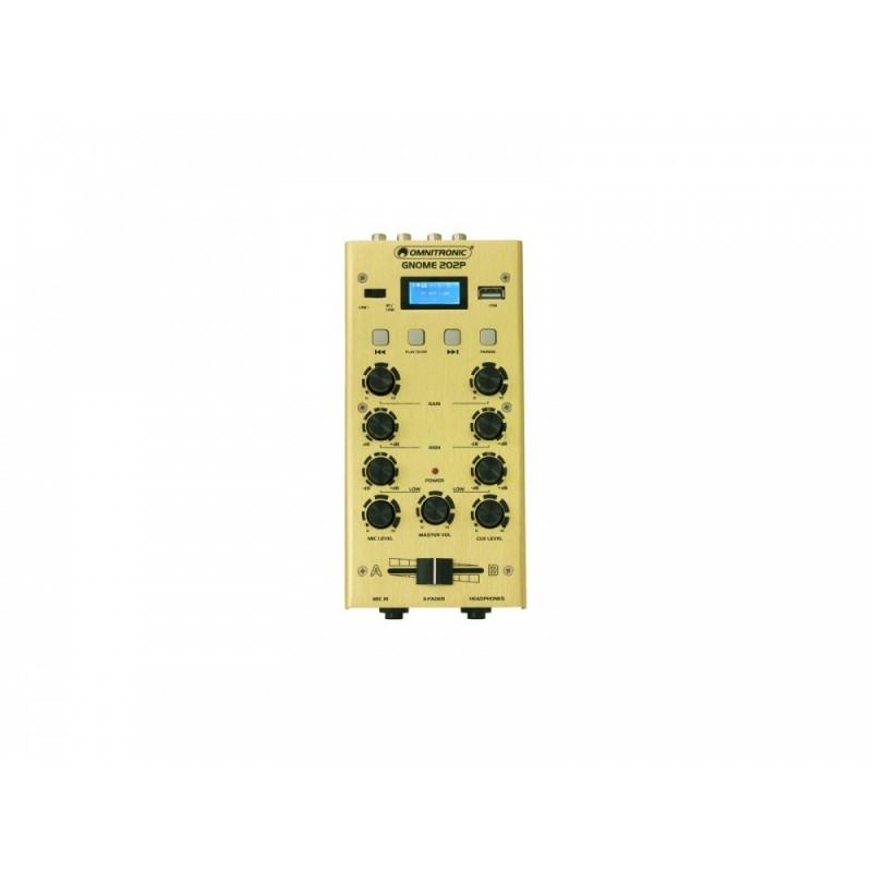 OMNITRONIC GNOME-202P Gold - mikser Dj z Bluetooth