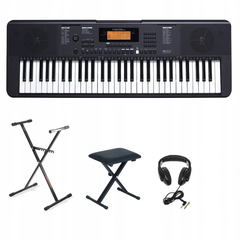 Keyboard Medeli MK 200 + statyw + ława + słuchawki - 1