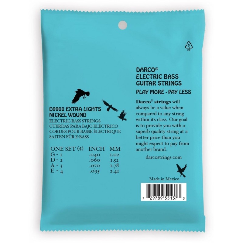 Martin Darco D9900 - Struny do gitary basowej (40-95) - 2