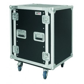 Proel Stage CR216BLKMW - Skrzynia transportowa 16U z kółkami - 1