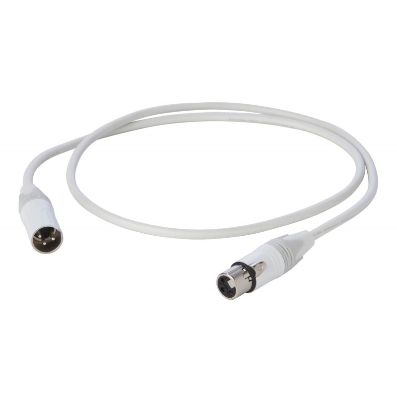 Proel Stage ESO210LU3WH - Kabel mikrofonowy Neutrik XLR żeńskie - Neutrik XLR męskie 3 m - 1