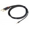 Proel Stage CHLP170LU3XL - Kabel audio "Y" Jack stereo 3,5 mm - 2x Jack mono 6,3 mm 3 m - 1