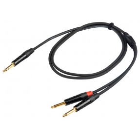 Proel Stage CHLP210LU5 - Kabel audio Jack stereo 6,3 mm - 2x Jack mono 6,3 mm 5 m - 1