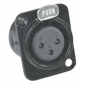 Proel Stage XLR3FDLBK - Gniazdo XLR do montażu na panelu - 1