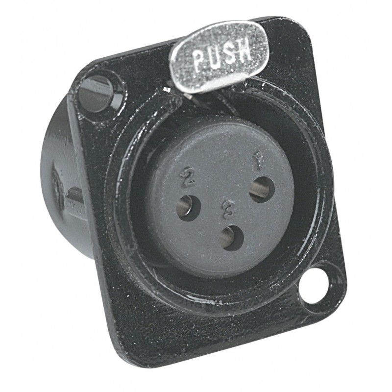 Proel Stage XLR3FDLBK - Gniazdo XLR do montażu na panelu - 1