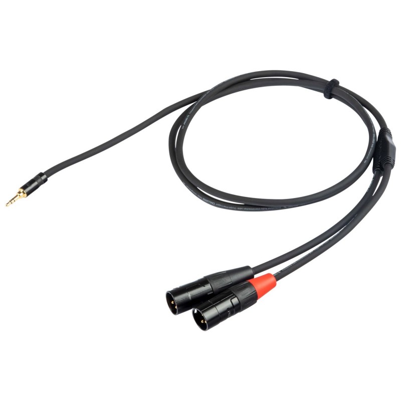 Proel Stage CHLP320LU15 - Kabel audio "Y" Jack stereo 3,5 mm - 2x XLR męski 1,5 m - 1