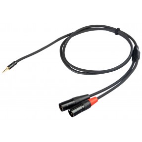 Proel Stage CHLP320LU3 - Kabel audio "Y" Jack stereo 3,5 mm - 2x XLR męski 3 m - 1