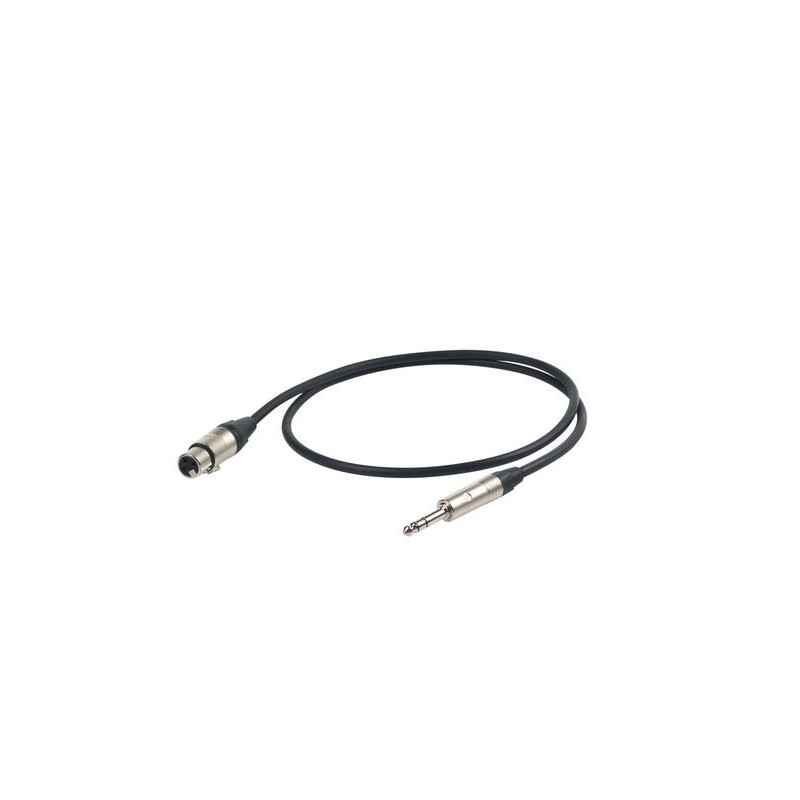 Proel Stage ESO245LU3 - Kabel mikrofonowy Jack stereo - XLR żeńskie 3 m - 1