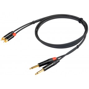 Proel Stage CHLP310LU15 - Kabel audio Jack mono 6,3 mm - 2x RCA 1,5 m - 1