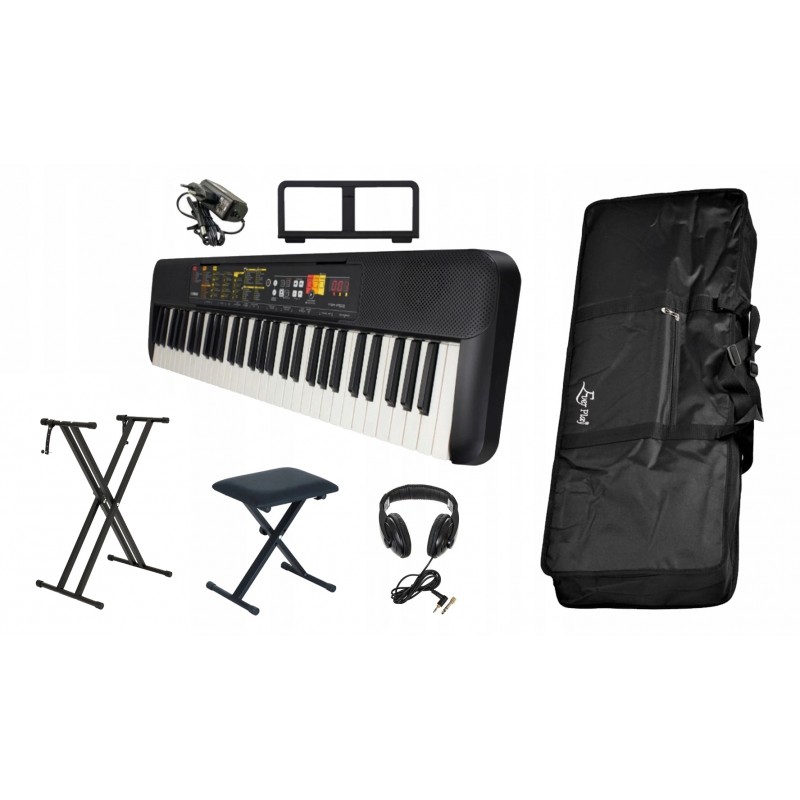 Keyboard Yamaha PSR-F52 + statyw + ława + słuchawki + pokrowie - 1