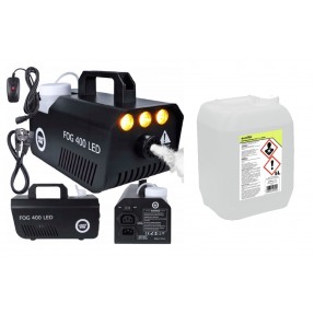 Wytwornica Dymu Light4Me Fog 400 LED + płyn 5L - 1