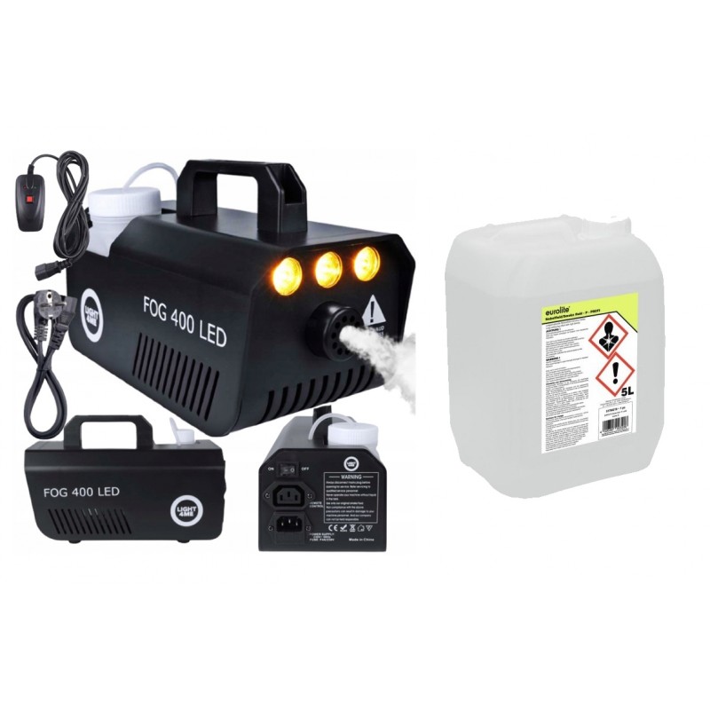 Wytwornica Dymu Light4Me Fog 400 LED + płyn 5L - 1