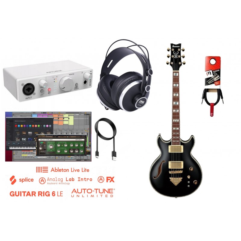 Zestaw do nagrywania gitary + interfejs + słuchawki 004 - 1
