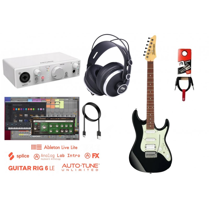 Zestaw do nagrywania gitary + interfejs + słuchawki 005 - 1