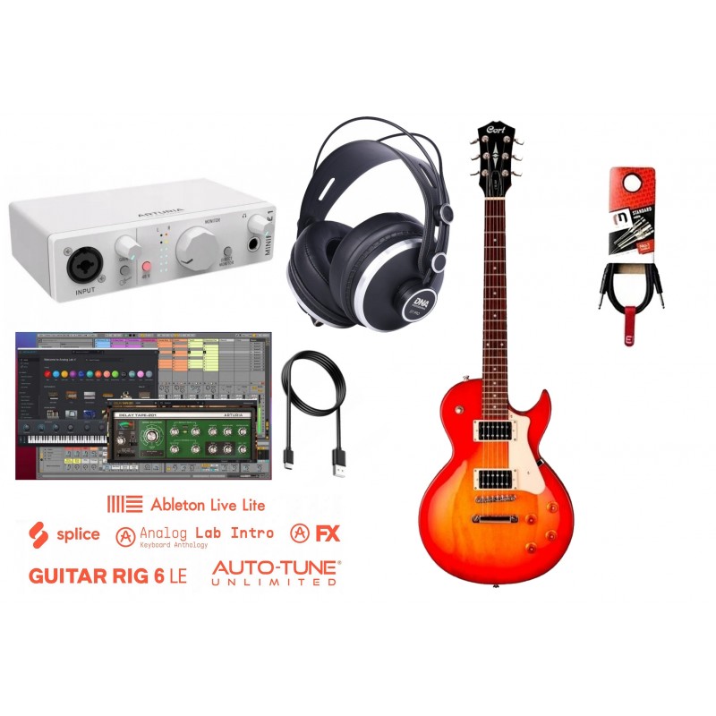 Zestaw do nagrywania gitary + interfejs + słuchawki 007 - 1