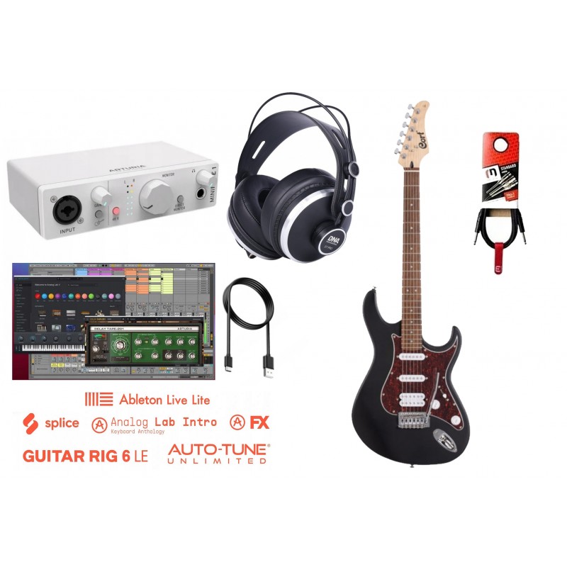 Zestaw do nagrywania gitary + interfejs + słuchawki 009 - 1