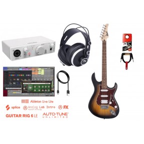 Zestaw do nagrywania gitary + interfejs + słuchawki 010 - 1