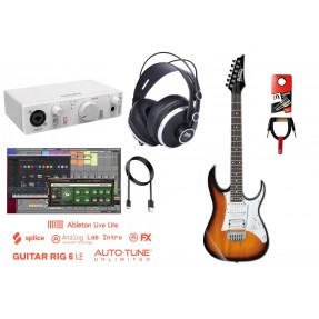 Zestaw do nagrywania gitary + interfejs + słuchawki 012 - 1