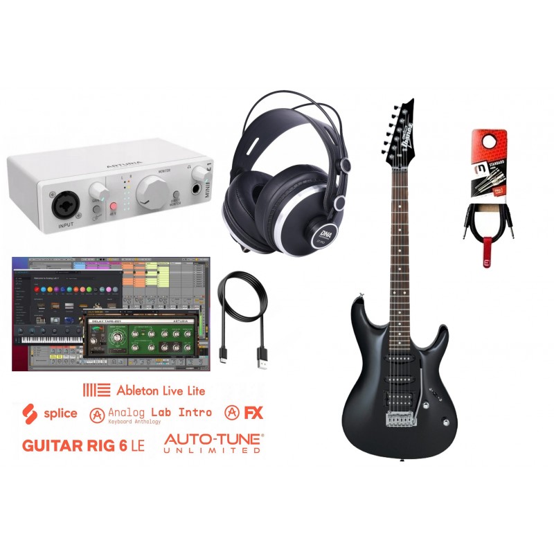 Zestaw do nagrywania gitary + interfejs + słuchawki 017 - 1